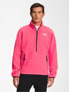 NWT The North Face Men's TKA Attitude 1/4 Zip Fleece - Brilliant Coral